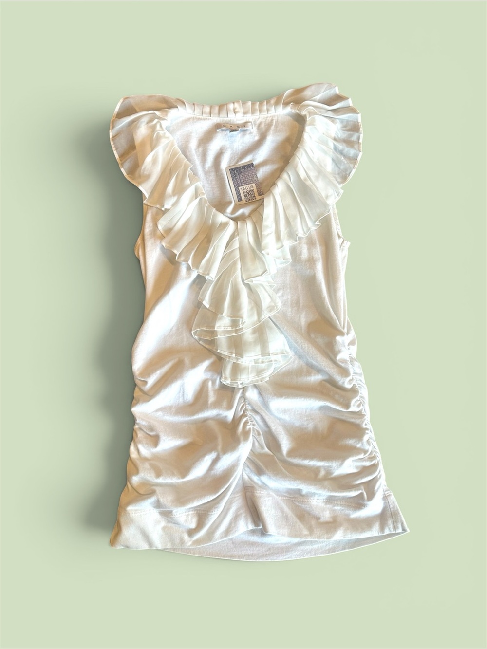 Cabi Blouse Top, Sleeveless Lace V neck - XS